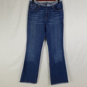 Express Jeans Juniors Size 5‎ Mid Rise Womens Flared Medium Wash Blue Denim